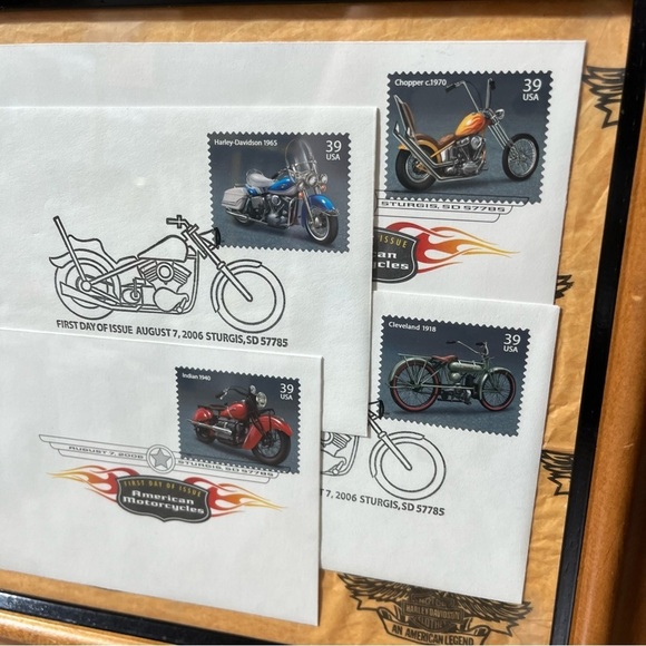 Framed Stamps 2006 Sturgis SD First Day of Issue American Motorcycle Harley‎ NEW - Picture 5 of 14
